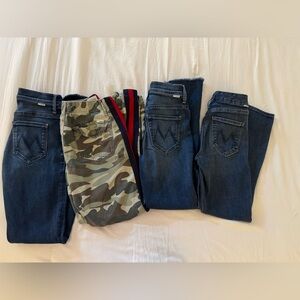 MOTHER Camouflage and Blue Jeans